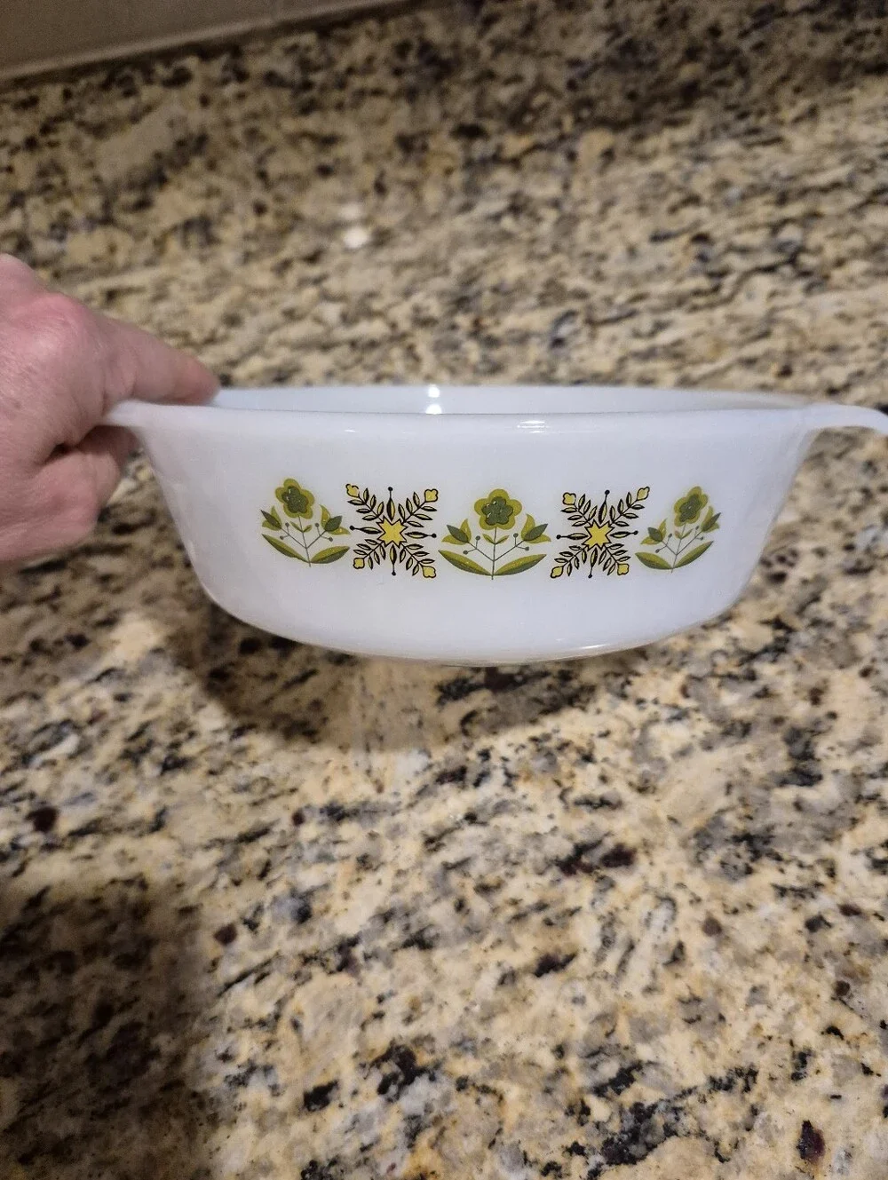 Vintage Anchor Hocking White Milk Glass Casserole Dish